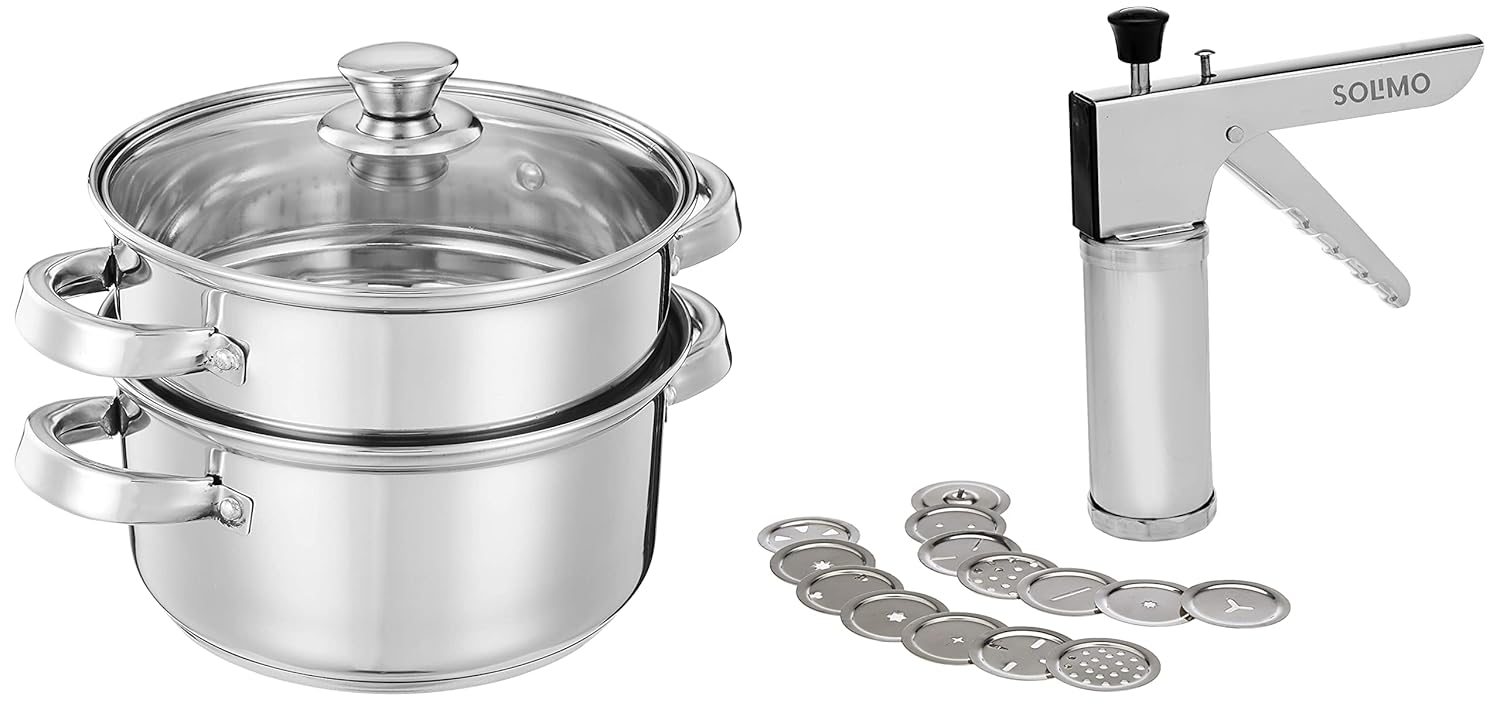 Amazon Brand Solimo Stainless Steel Induction Bottom Steamer/Modak