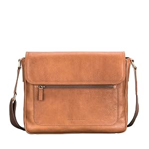 Maxwell Scott - Mens Luxury Leather Messenger Shoulder Bag with Strong Adjustable Seat Belt Strap - The Livorno