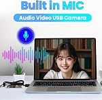 SVPRO 8MP USB Camera Module with Microphone, Wide Angle, Fixed Focus, 4K, UVC Webcam Board, Small Security Camera for PC, Raspberry Pi