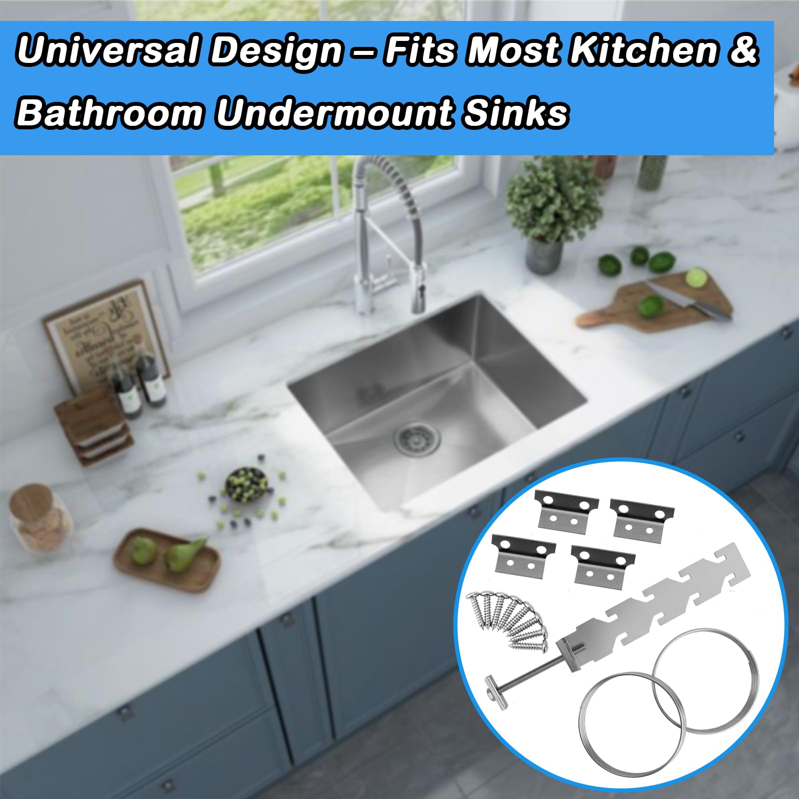 Kit de arnés universal para fregadero de cocina y baño, sin soporte de perforación