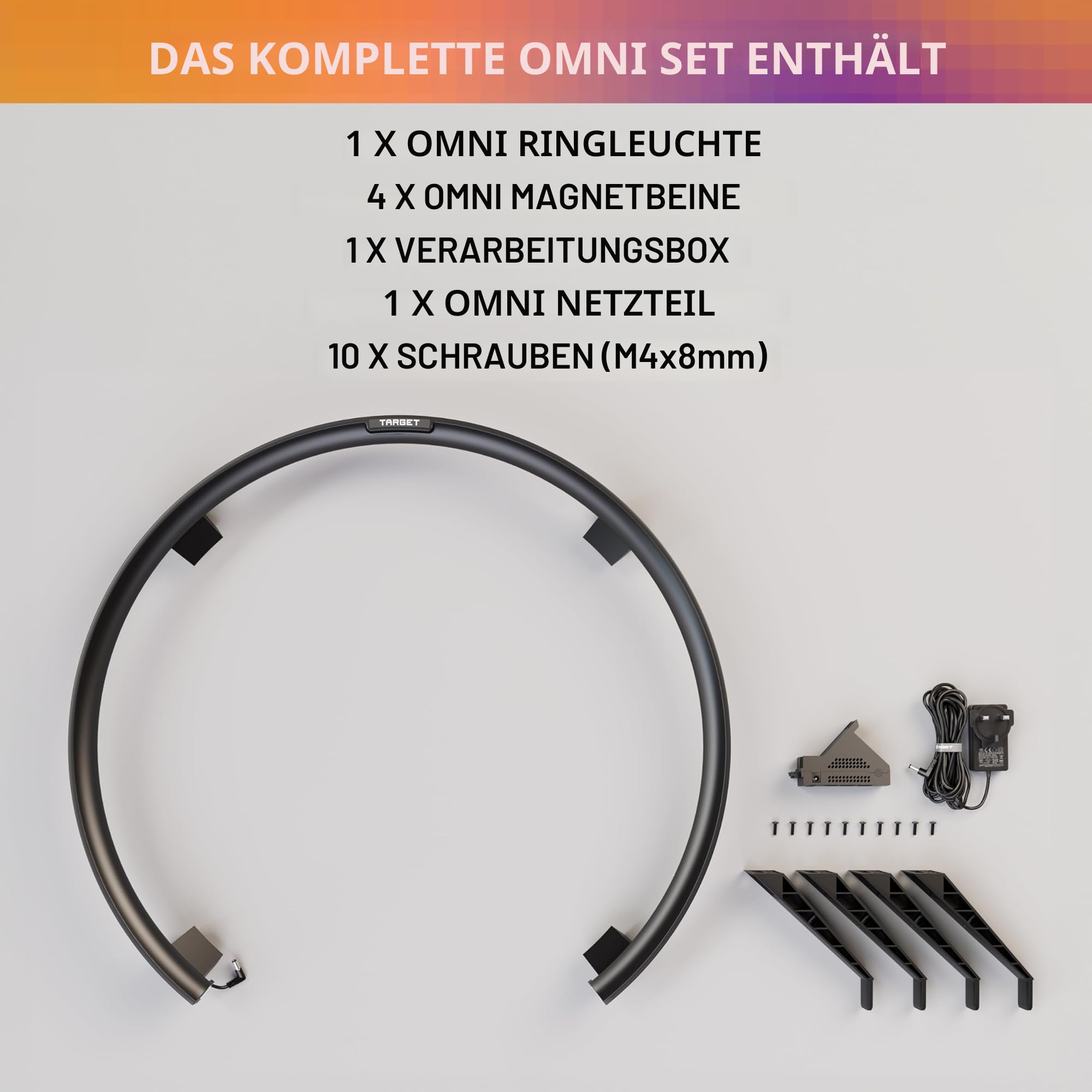 TARGET Darts Omni Dartboard mit automatische Punktzahlberechnung und LED-Beleuchtung | Dartscheibe mit Punktezählkamera, Magnetisches Dartscheiben Beleuchtungssystem, Surround Ringbeleuchtung
