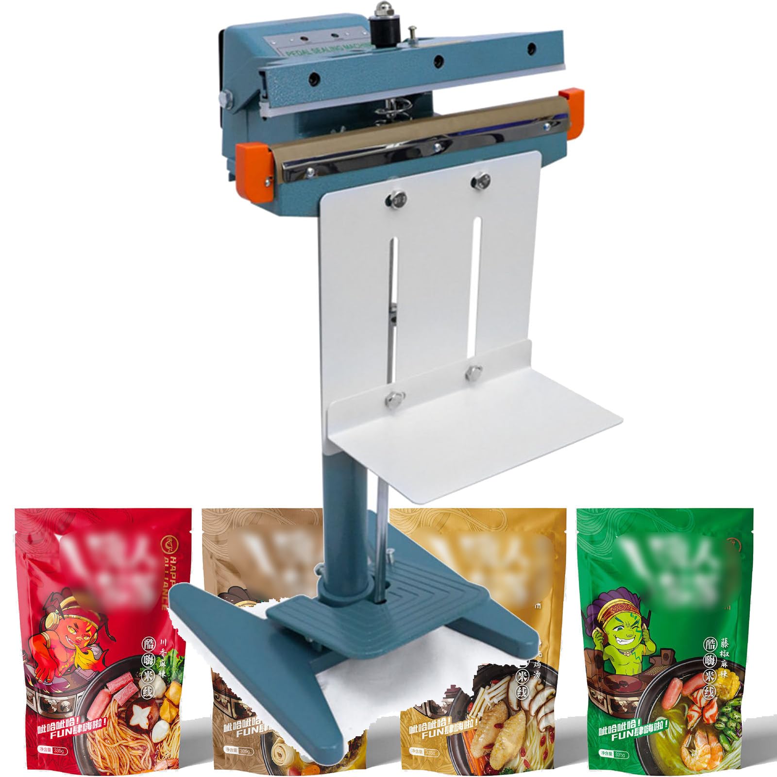 IUokLU Sealing Foot Pedal Impulse Sealer,Aluminum Legs Mylar Bag Heat Sealer,Sealing Time 0.2-2S,Sealing Width: 5Mm,Seal Length 350/450/650/800Mm-A-450mm (A 350mm)