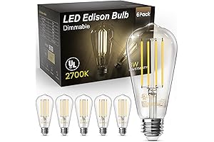 TJOY Dimmable 60W Equivalent Edison Light Bulbs