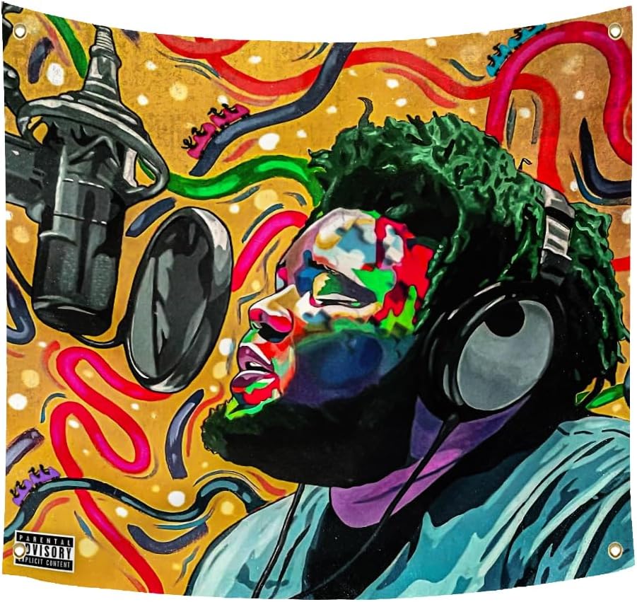 Tapestry Che Rapper Amazon.com: Zeaiicess Album Cover Tapestry for Rapper Singer Wave ...