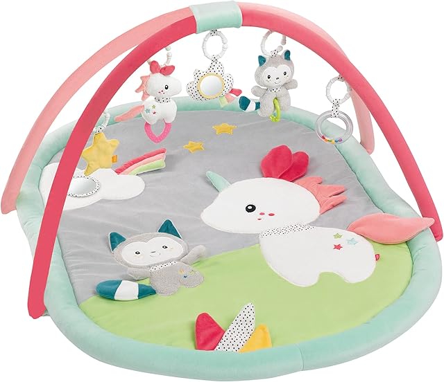 Fehn 057010 koc 3D Aiko & Yuki  zabawa dla niemowląt i małych dzieci od 0+ miesięcy  wymiary: 85 x 110 cm