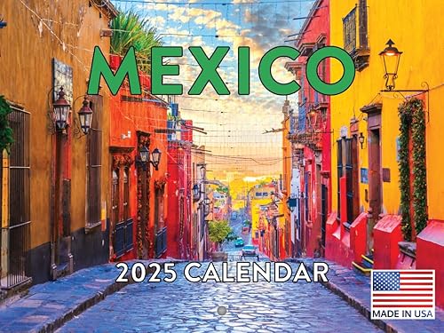 Calendario de pared mensual 2025 de México, 12 meses, fabricado en Estados Unidos