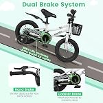 COSTWAY Kids Bike, 12 14 16 18 Inch Toddler Bike for Boys & Girls Aged 3-8 Years Old, Kids Bicycle w/Removable Training Wheels, Handbrake & Coaster Brake, Basket, Bell