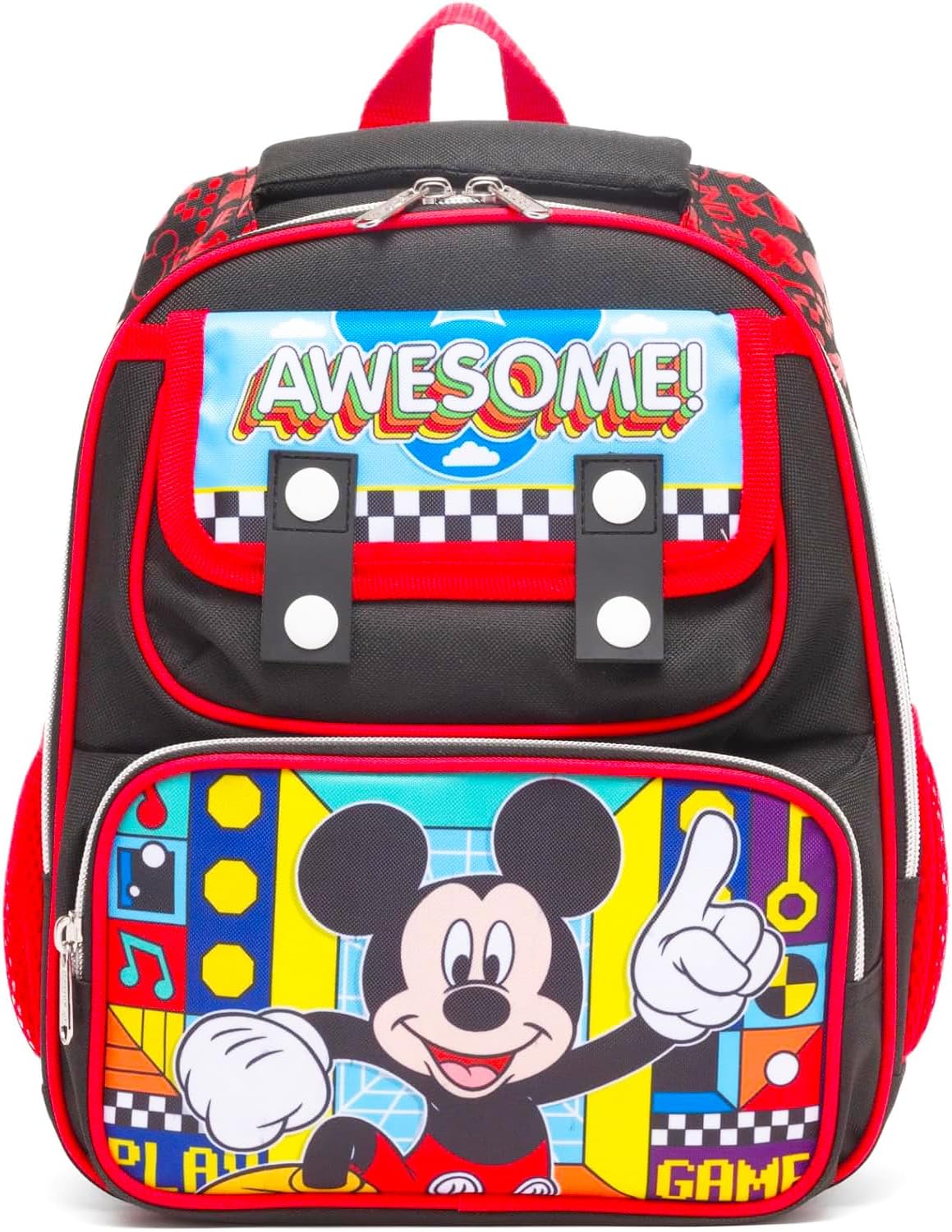Disney Mickey Mouse Mini Backpack for Kids - Bundle with 12" Small Bag for Boys Plus Water Bottle, Stickers | Mickey Mouse Backpack Purse for Kids, Toddlers.