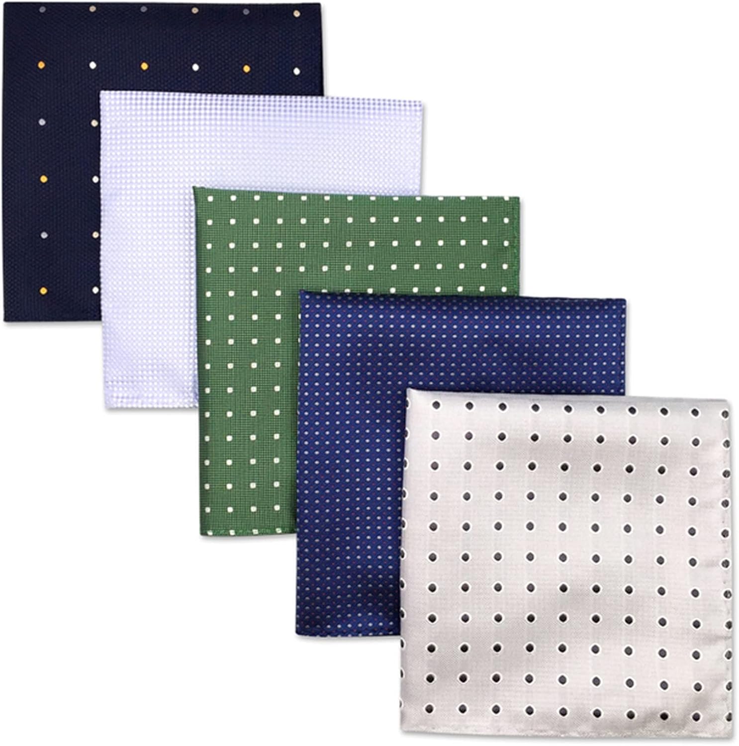 5 Pieces Hanky Mens Pocket Squares Wedding Handkerchiefs Set Formal Bundle (Color : E, Size : 1) (E 1)