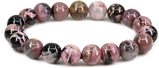 Keleny Semi Precious Gemstones Round Beads Stone Crystal Stretch Bracelets Unisex, 7 in, 10mm