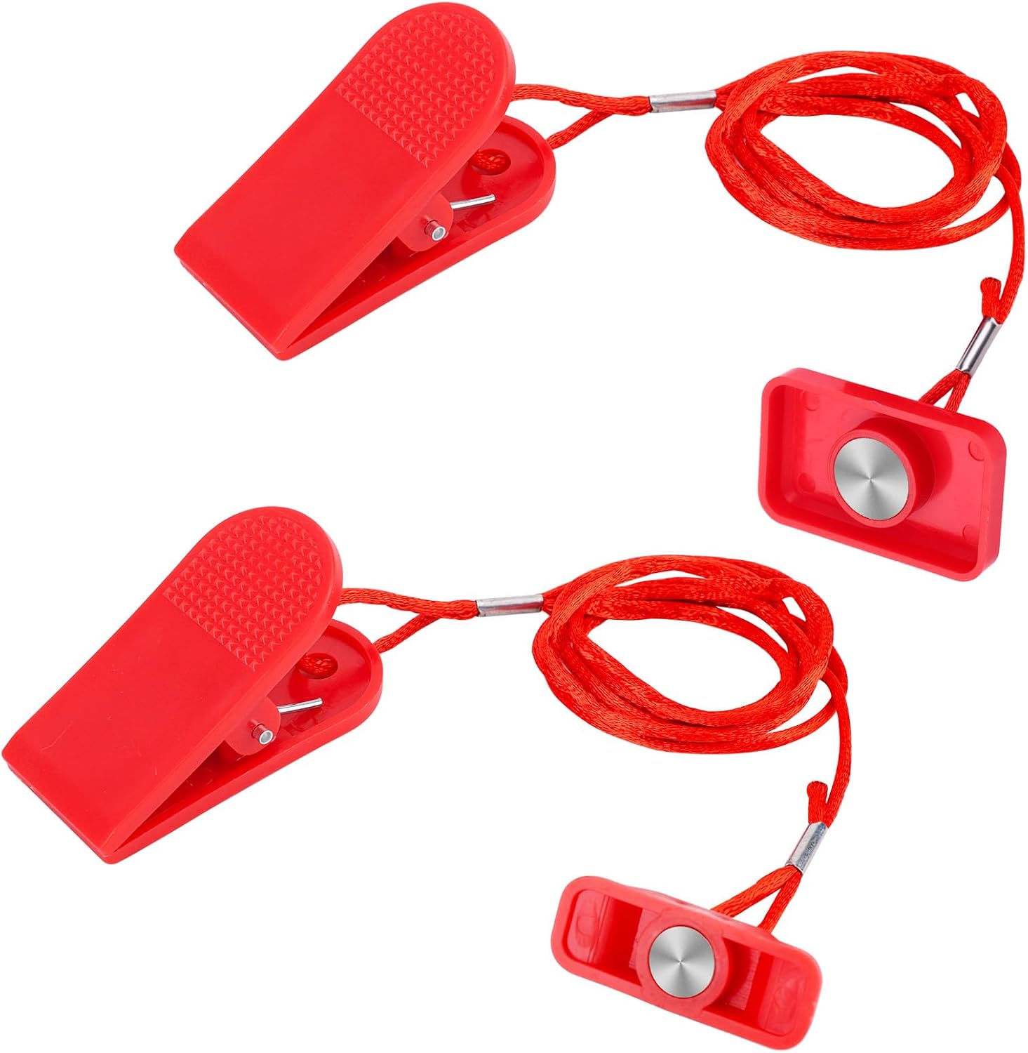 Gosknor 2pcs Treadmill Magnet Safety Key, Magnetic Safety Switch Clip Universal Treadmill Emergency Stop Magnet Running Machines Replacement Parts Accessories