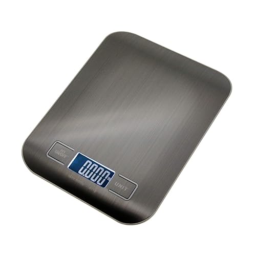 Báscula de cocina de acero inoxidable Balanza electrónica Báscula digital de alimentos para cocinar con unidad de medición de pesaje de precisión