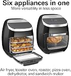 Hamilton Beach 11 Litre Digital Air Fryer Oven with Rotisserie & Rotating Basket 35070, Black
