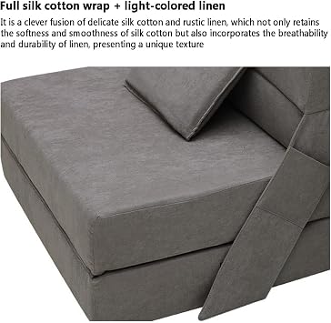 Fold able Sofa Bed,Convertible Folding Sofa Bed,Sleeper Chair with Pillow,Futon Chair Bed,Comfy Lounge for Living Room,for Dorm,Guest,Home Office,Apartment