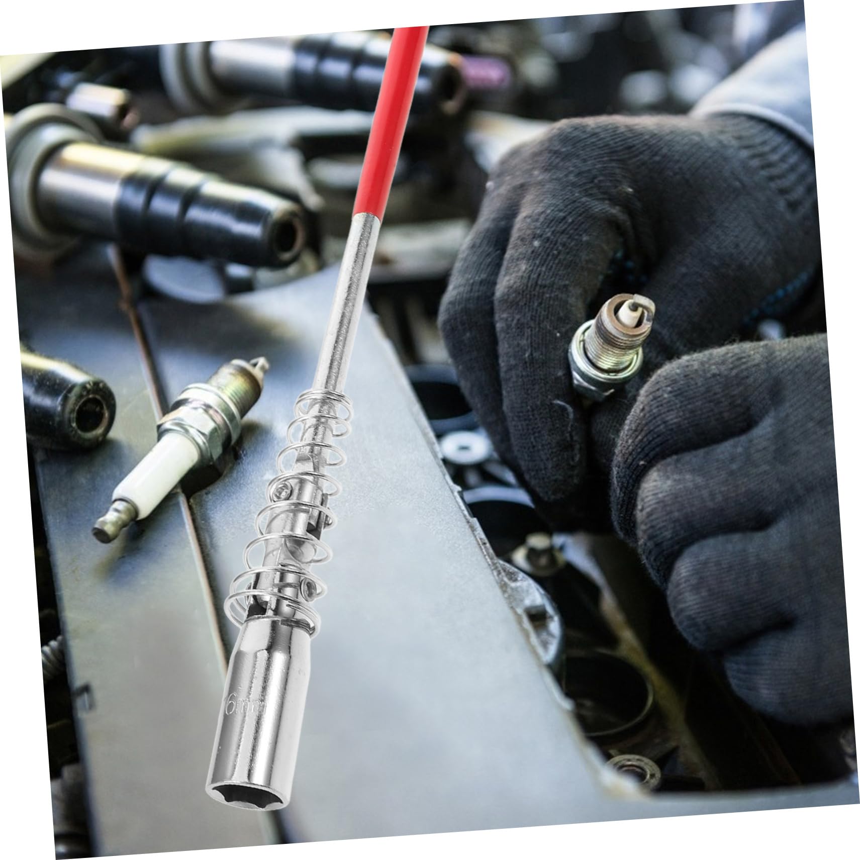 MOLUCKFU Spark Plug Removal Tool Swivel Wrench for Vehicle Maintenance Durable Repair Tool for Mechanics Easy to Clean and Maintain Versatile Auto Accessory