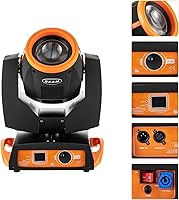 Vista 8 de Lemonrain 7R 230W Beam Sharpy Moving Head Light, 17 Gobos RGBW Beam Lights 14 Colores Led Cabeza Móvil Luces Dj Luces w16 Canales para Iglesia Boda