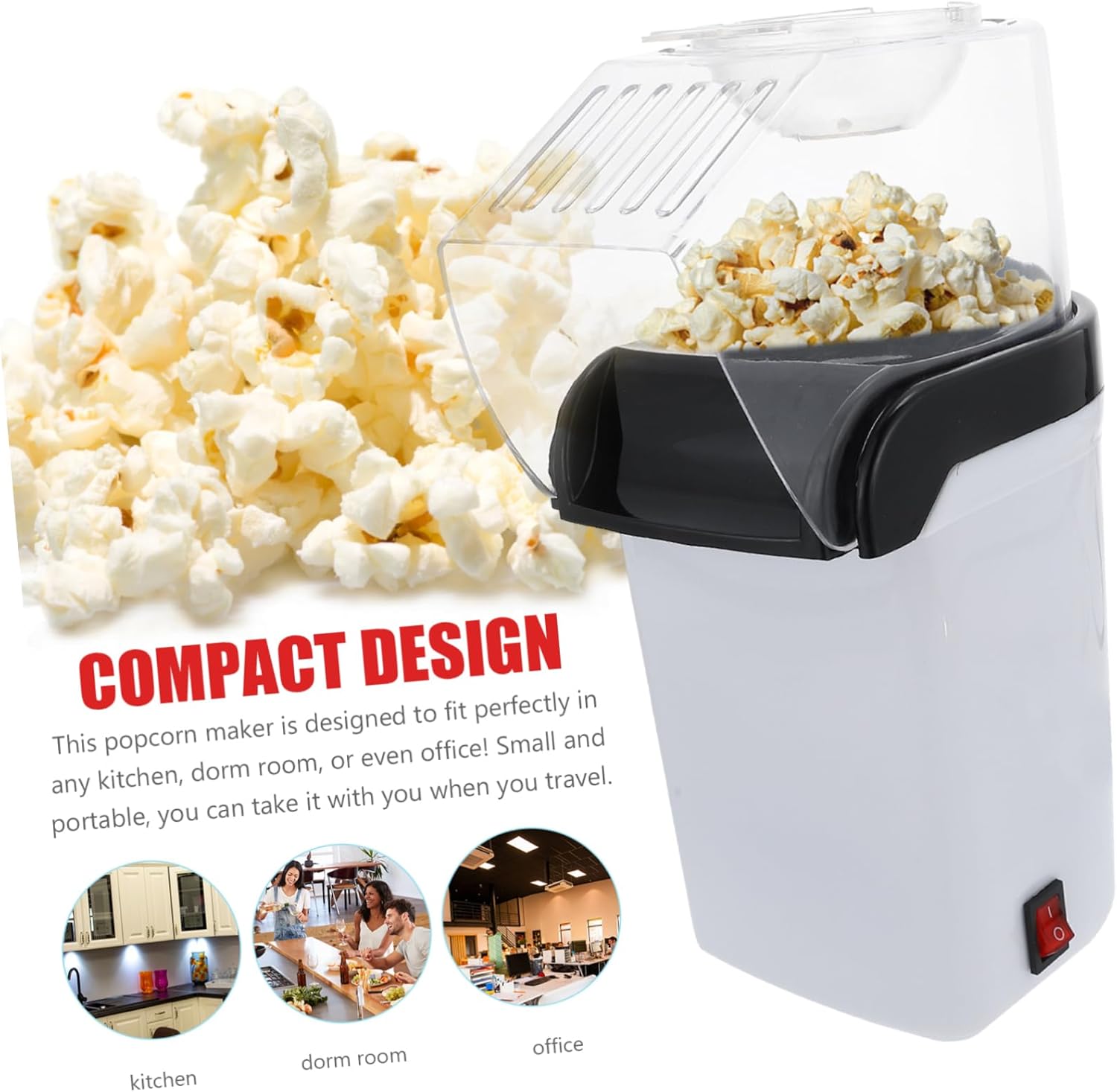 Popcorn Machines Home Popcorn Maker Machine Portable Popcorn Popper Simple Operation Domestic