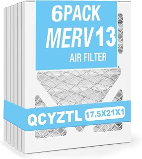 Upgraded 17.5x21x1 MERV 13 furnace replacement filter, household air conditioning and air conditioning HVAC filter replacement,6 pack