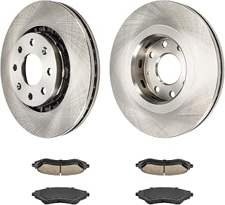 Front Brake Kit Rotors Ceramic Brake Pads for 2004-2011 Chevrolet Aveo, 2013-2015 Chevrolet Spark, 2007-2011 Chevrolet Aveo5, 2014-2016 Chevrolet Spark EV, 2009-2010 Pontiac G3(10.07", 256mm)