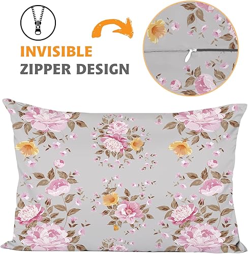 Vista 119 de Funda de almohada de satén para cabello y piel, más suave que la funda de almohada de seda de morera, 1 paquete, funda de almohada de satén con Rosa