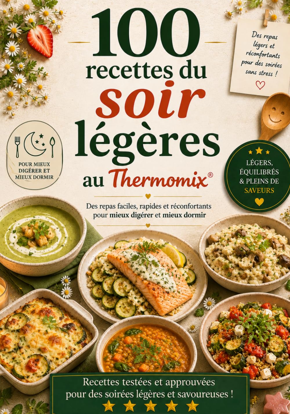 100 Recettes du Soir Légères au Thermomix: Des repas faciles, rapides et réconfortants pour des soirées plus légères et sans stress (Les Essentiels Thermomix)