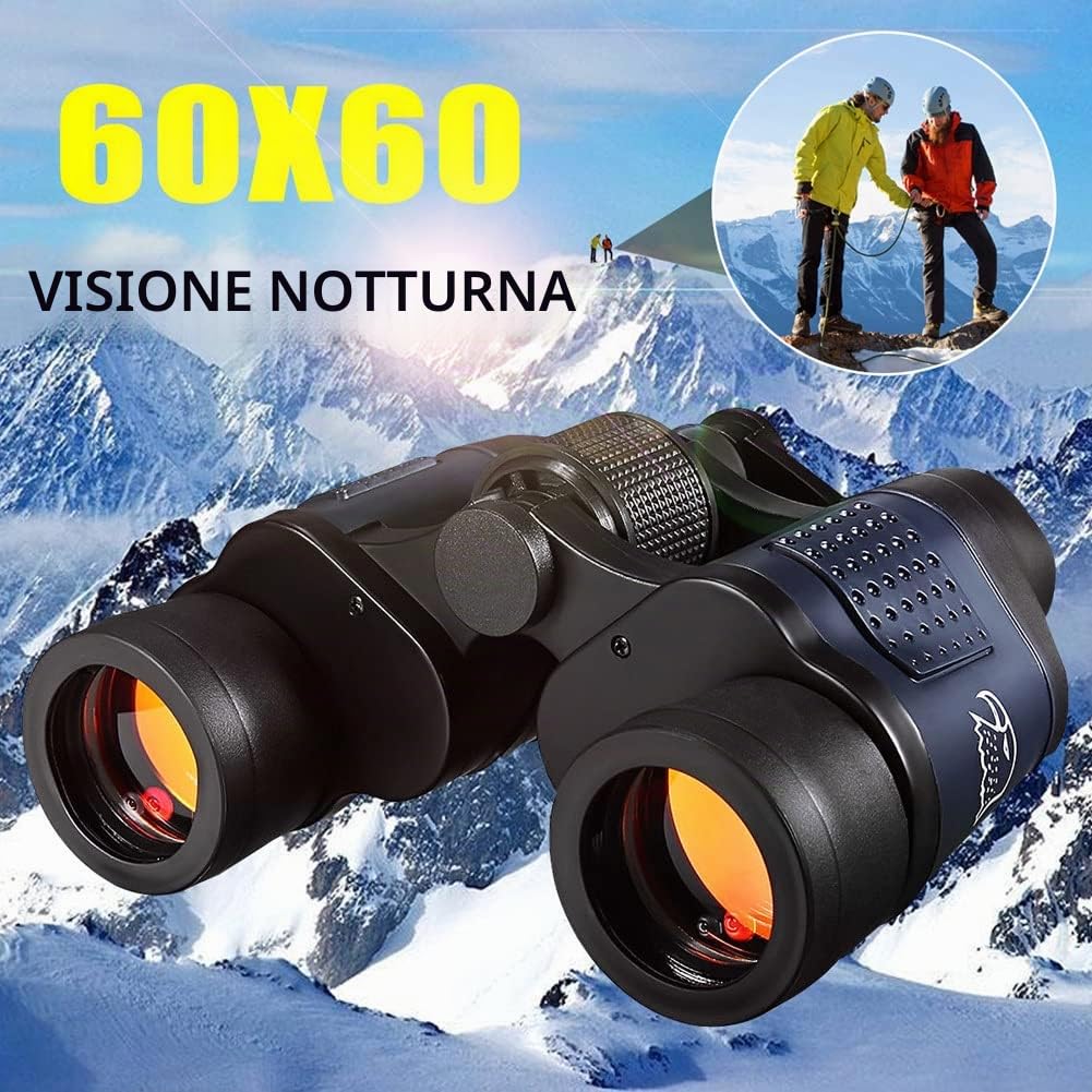 Binocolo 7x50, HD visione notturna binocolo con borsa per il trasporto, binocolo per attività all'aria aperta, calcio, safari, visite turistiche, arrampicata, escursioni, caccia, concerti