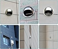 Vista 8 de Cubierta de chimenea de acero inoxidable 304, tapa de chimenea anticorriente, campana extractora, salida de aire exterior, salida de aire, tapa