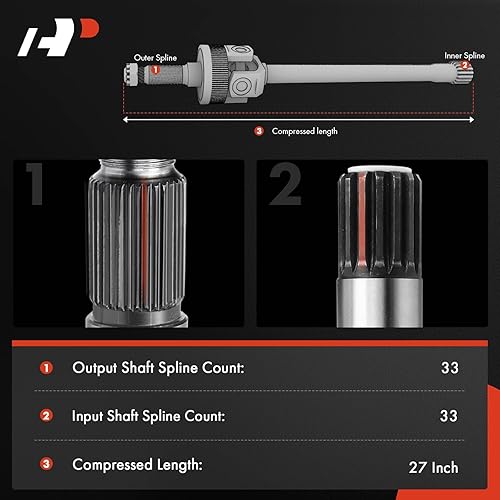 Miniatura 2 de A-Premium Conjunto de eje de eje CV compatible con Dodge Ram 1500 2006-2008 3.7L 4.7L 5.7L, Dodge Ram 2500 Ram 3500 2003-2008 5.7L 6.7L 8.0L L6