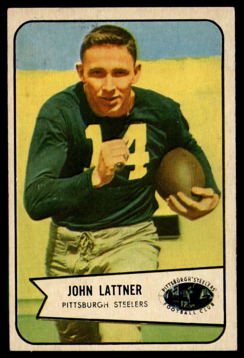 Football NFL 1954 Bowman #128 Johnny Lattner EX/NM RC Rookie Steelers