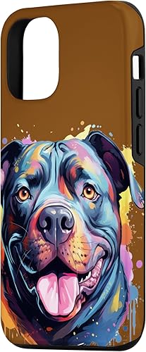 Miniatura 5 de iPhone 14 Pro Max American Bully Portrait  Estuche de ilustraciones en color retrato