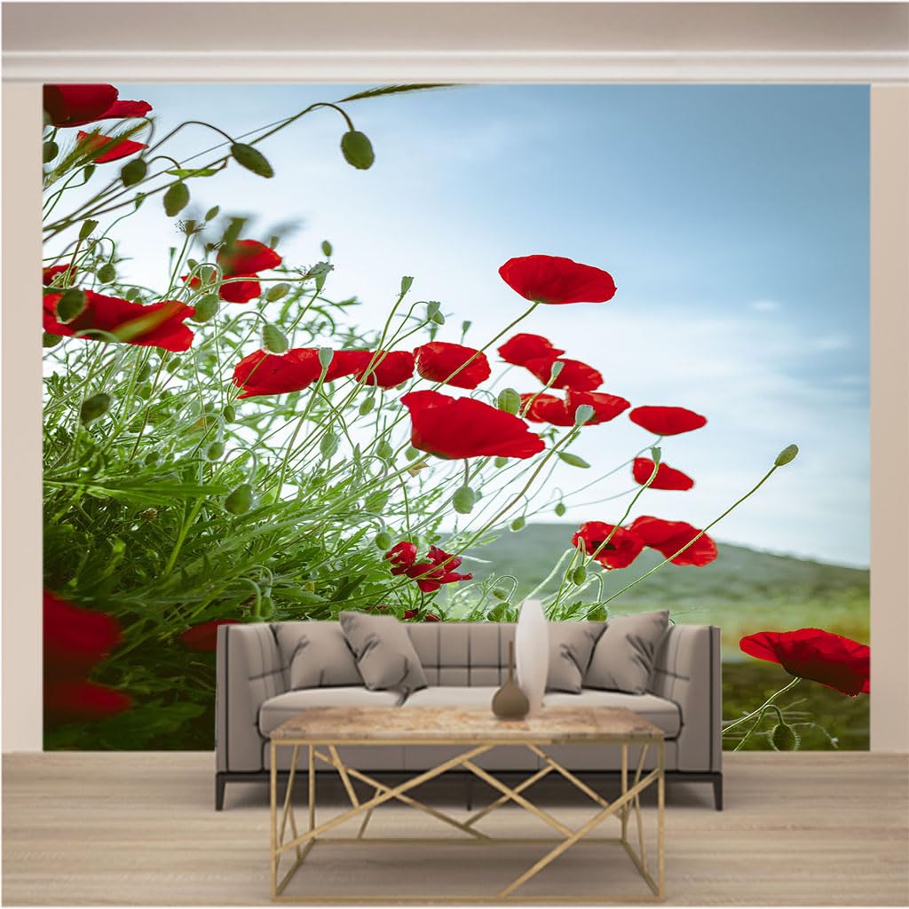 Papier peint panoramique 3d fleurs élégantes pour salon 250x175cm