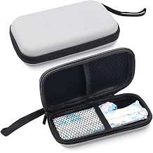 Tampon Storage Bag,2 Pack Gray Tampon Holder Bag with Zipper 6.3*3.3*1.2 inches Small Pouch for Feminine Products Portable Period Bags for Women,Girls,Ladies