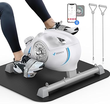 Under Desk Bike Pedal Exerciser with MERACH App