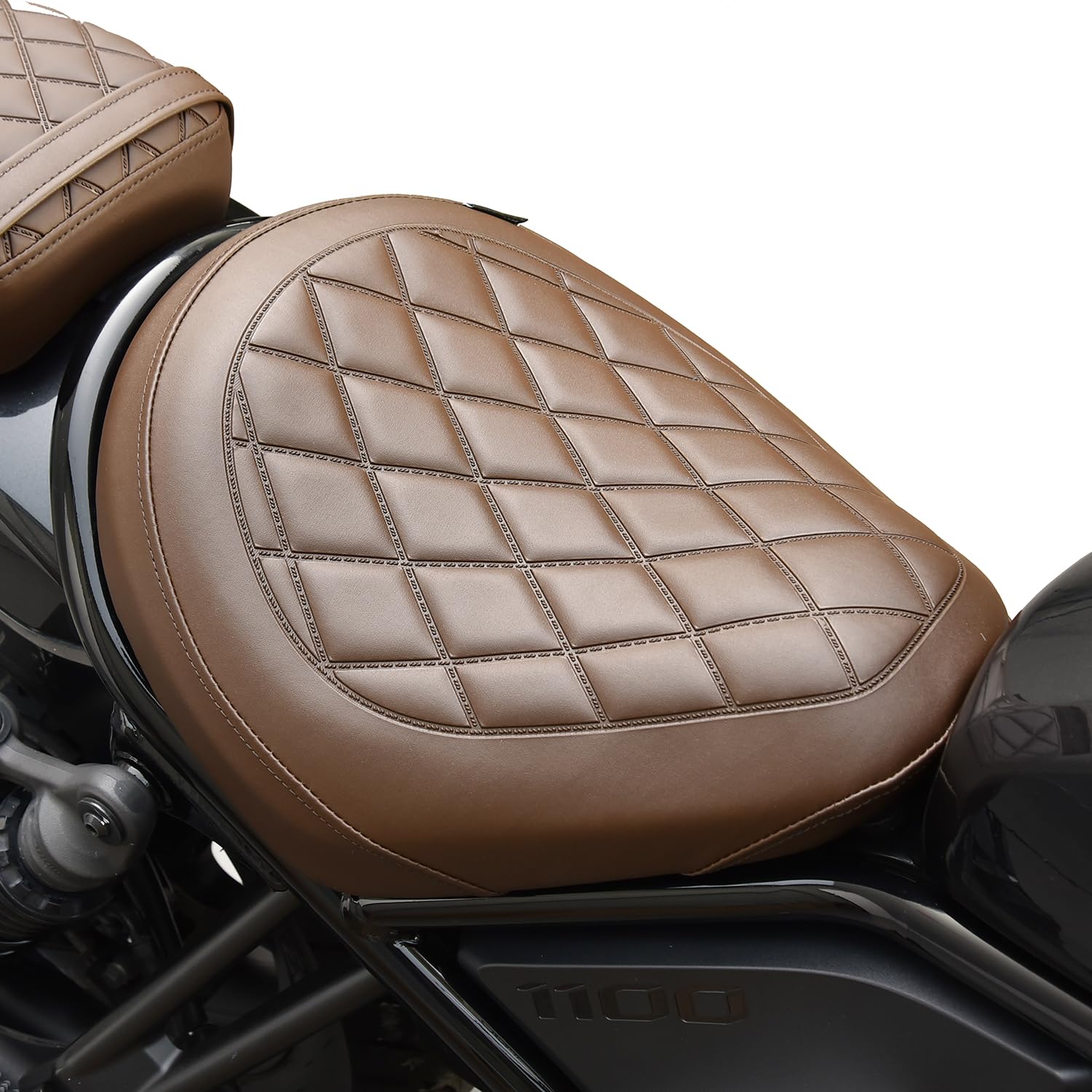 Sitzbank Sattel Sitz kompatibel mit CMX 1100 Rebel 2021-2026, Motorrad Fahrer Komfortsitz Sitzkissen, Mattbraun‌
