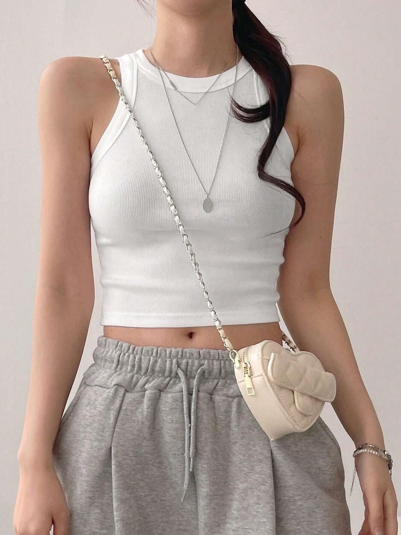 Toochki Maglietta corta da donna, in cotone, stile casual, stile occidentale