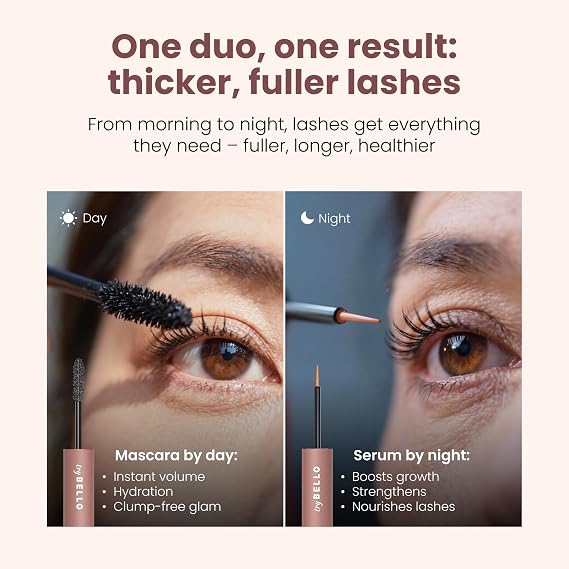 Trybello 2-in-1 Eyelash Growth Serum + Mascara + Eyebrow Growth Serum