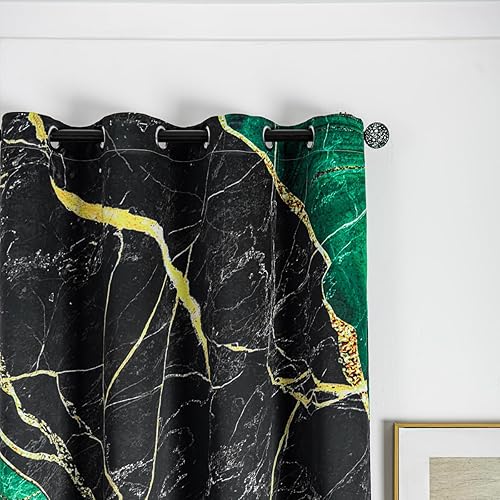 Miniatura 6 de Cortinas opacas de 84 pulgadas de largo, juego de 2 paneles de cortinas artísticas florales Leah beige de amapola con bloqueo de luz, forro térmico