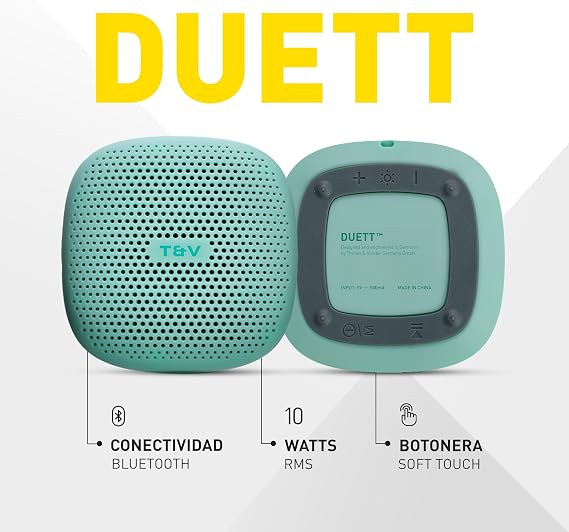 Thonet & Vander Duett 10W RMS Taşınabilir Bluetooth Hoparlör IPX4 Su Geçirmez Sertifikalı 8 Saat Dinleme Süresi (Aqua Renk)