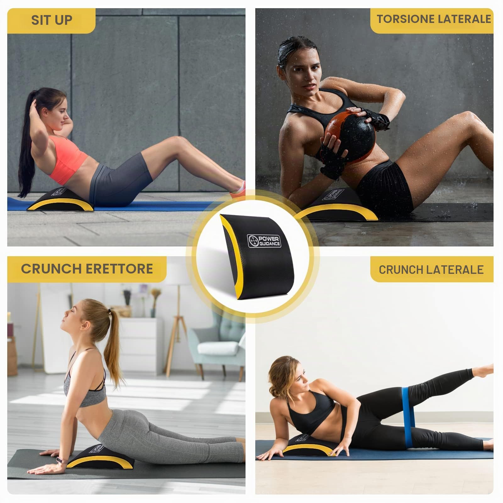 POWER GUIDANCE addominale tappetini per il fitness - addominali e core Trainer Mat per gamma completa di movimento Ab allenamenti