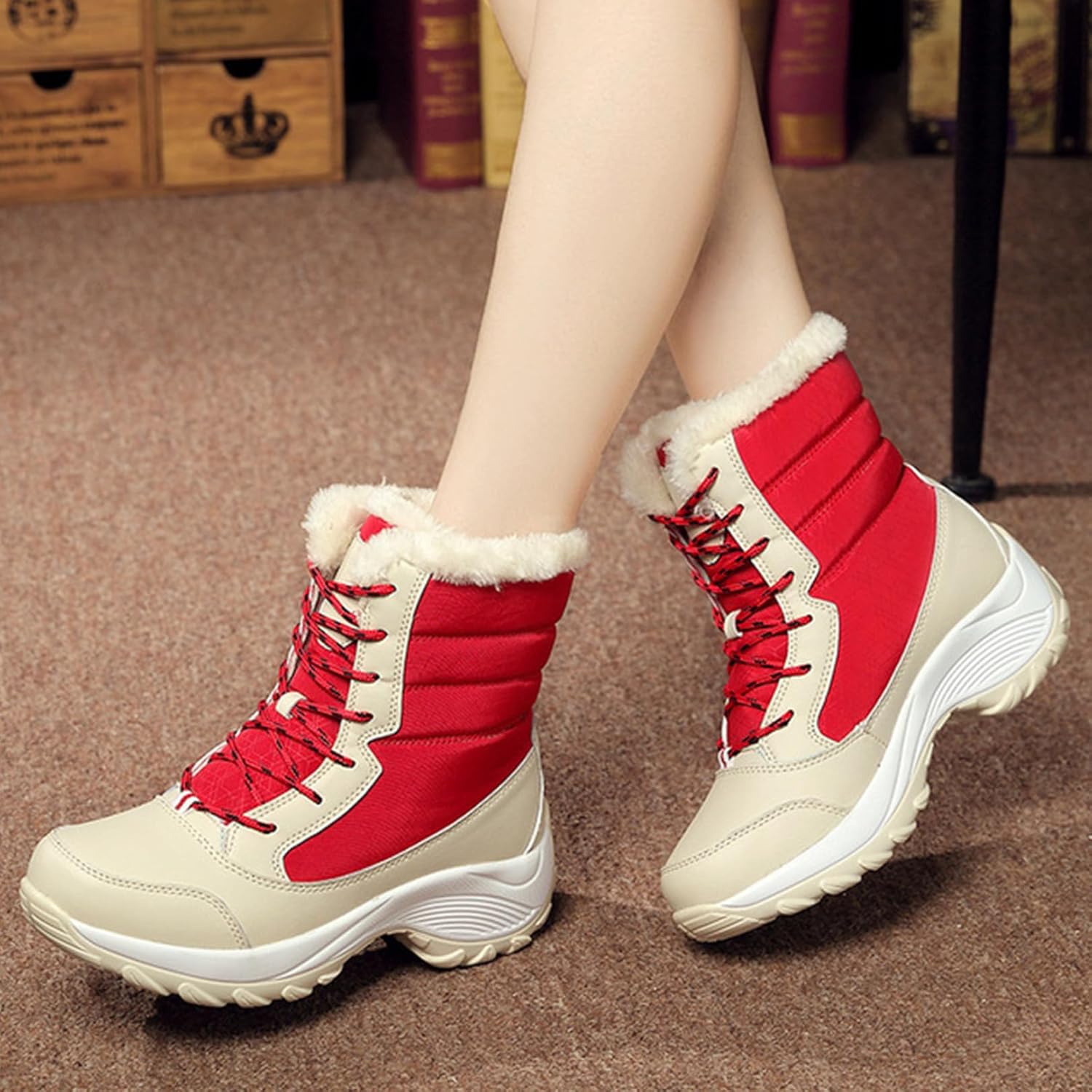 Kervaky Women's Boots Women's Snow Boots women's warm shoes women's casual boots women's waterproof boots