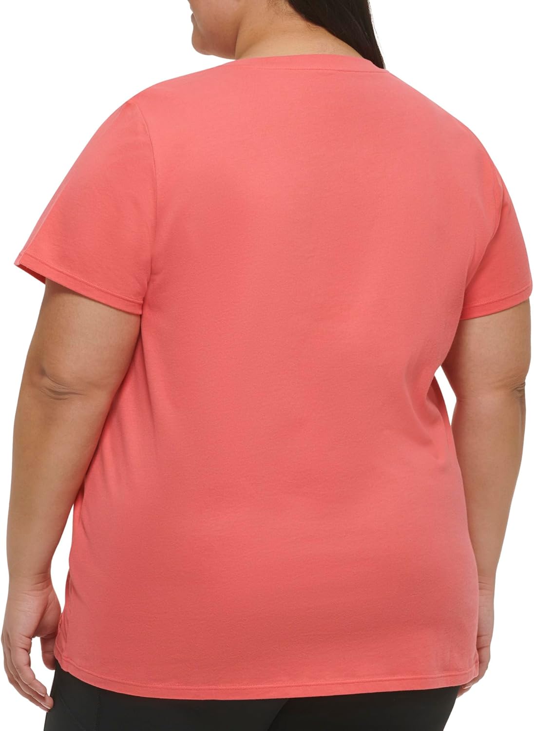 Calvin Klein Performance Womens Embroidered V-Neck Short Sleeve T-Shirt