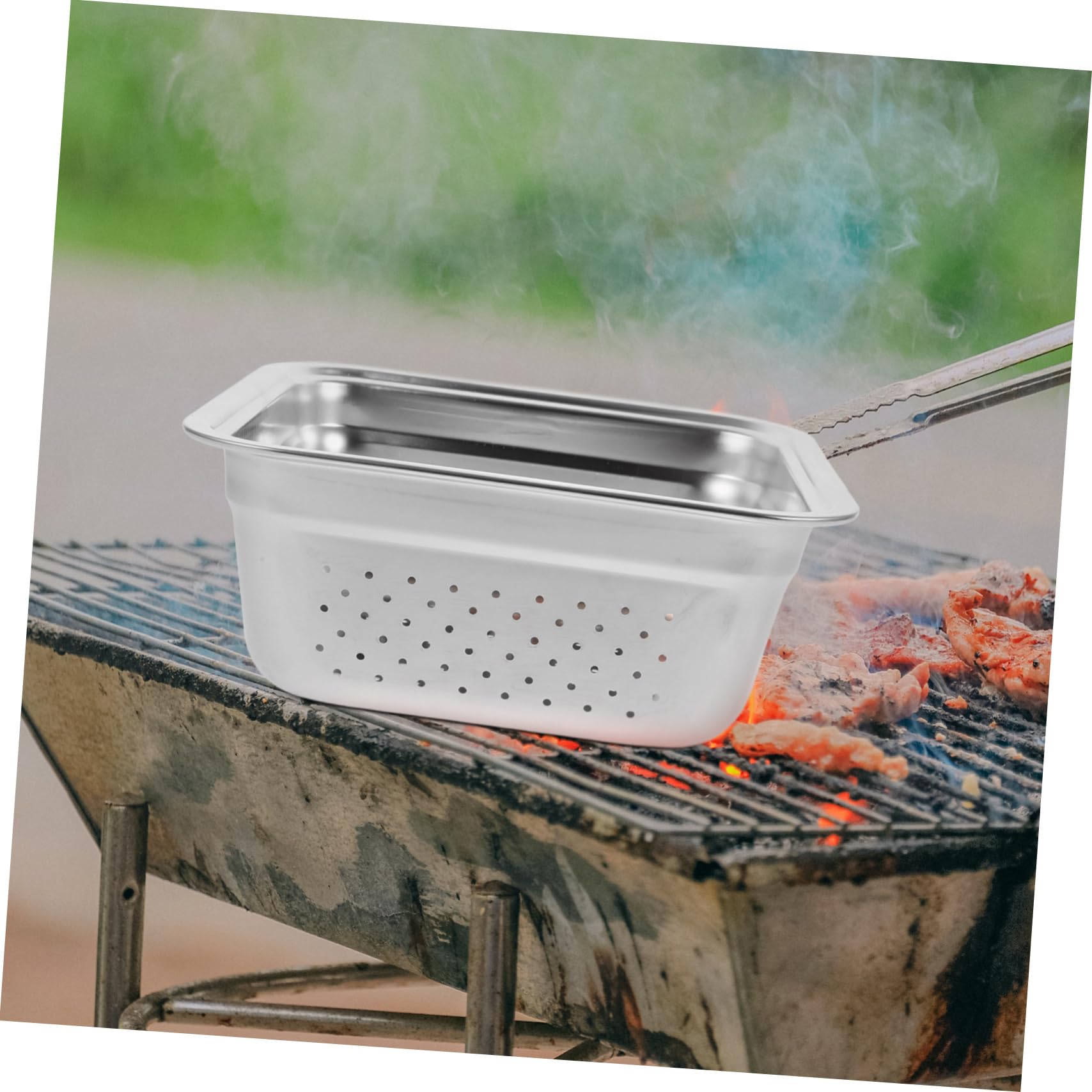 Toddmomy 2piezas Cesta De Grilling Multifuncional De Inoxidable Para Barbacoa Para Cocinar Verduras Pescado y Eventos Al Aire Compatible Diferentes Parrillas