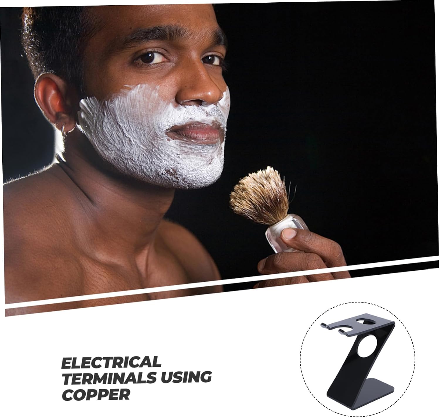 Acrylic Bearded Brush Holder and Razor Stand Elegant Shaving Brush Storage for Men Design for Razor Models Portable and Easy to Clean