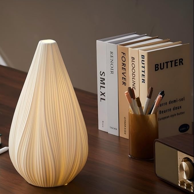 Lámpara de Mesa Cerámica RONDURE 12.5 pulgadas Regulable LED Blanca miniatura 6