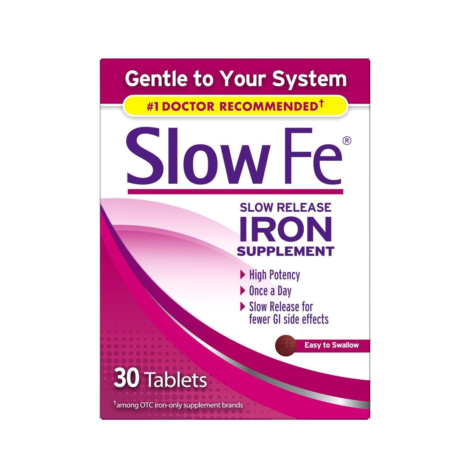 Slow Release Iron Supplement - 30 Tablets, Pack of 4