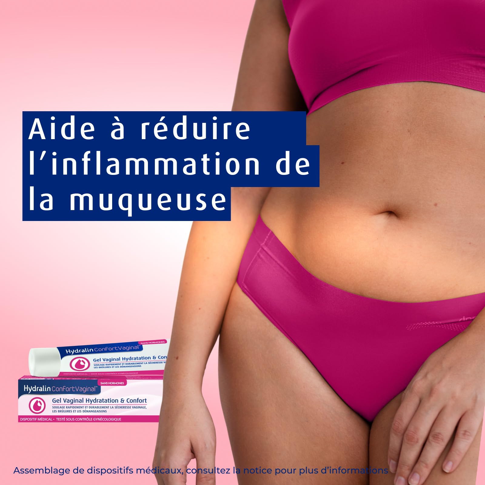 Hydralin Confort Vaginal Gel Intime Femme - Hydratant, Apaisant -Protection flore Intime - Soulage Sécheresse Vaginale, Brûlures et Démangeaisons - Avec Applicateur Hygiénique - Sans Hormones - 2x30ml