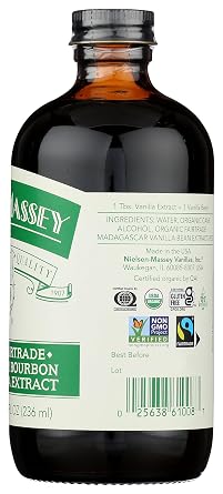 Nielsen Massey, Extract Vanilla Bourbon Organic, 8 Fluid