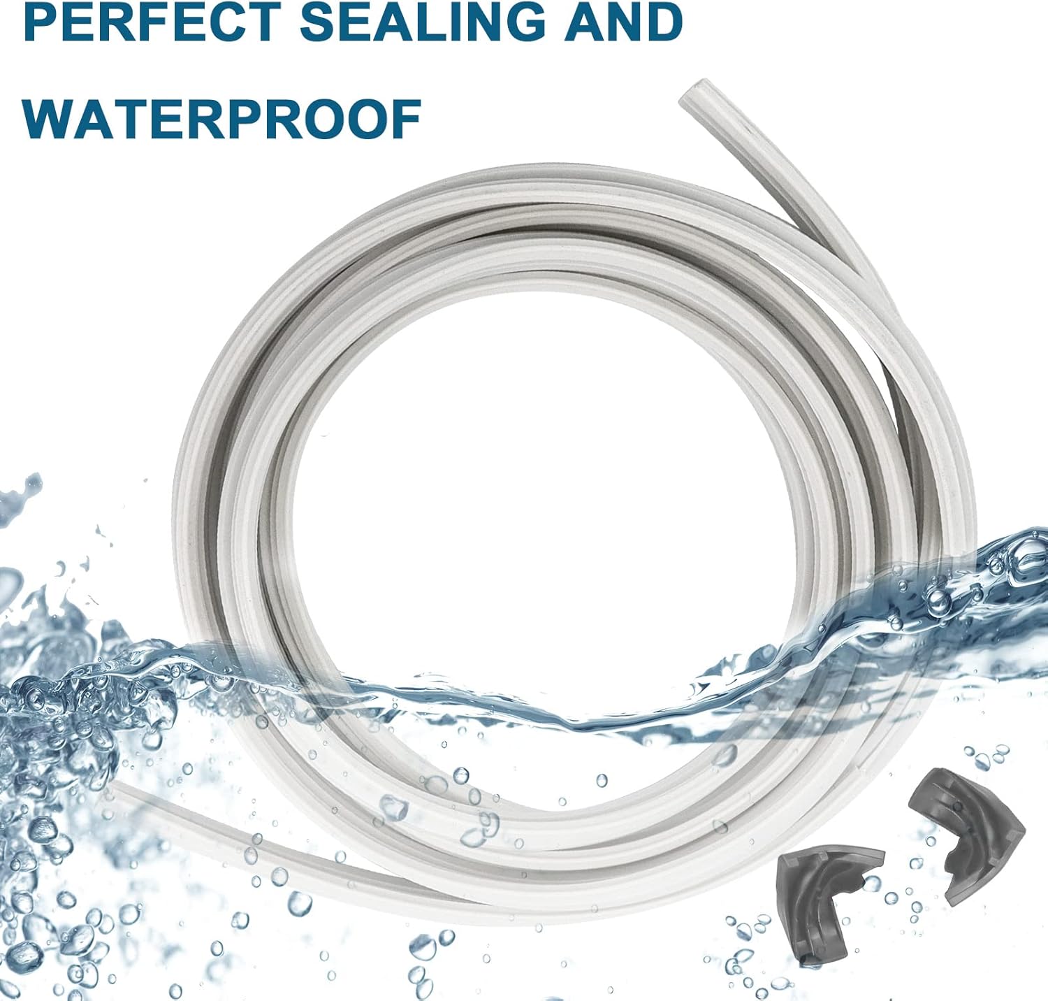 【UPGRADE】WD08X10057 Dishwasher Door Gasket Seal Kit with WD8X227 & WD8X228 Corner Gaskets Compatible With G-E Ken-more Dishwasher Door Seal 1088473 AP3798079 EAP958908 PS958908 PS263963 - BY AMI PARTS