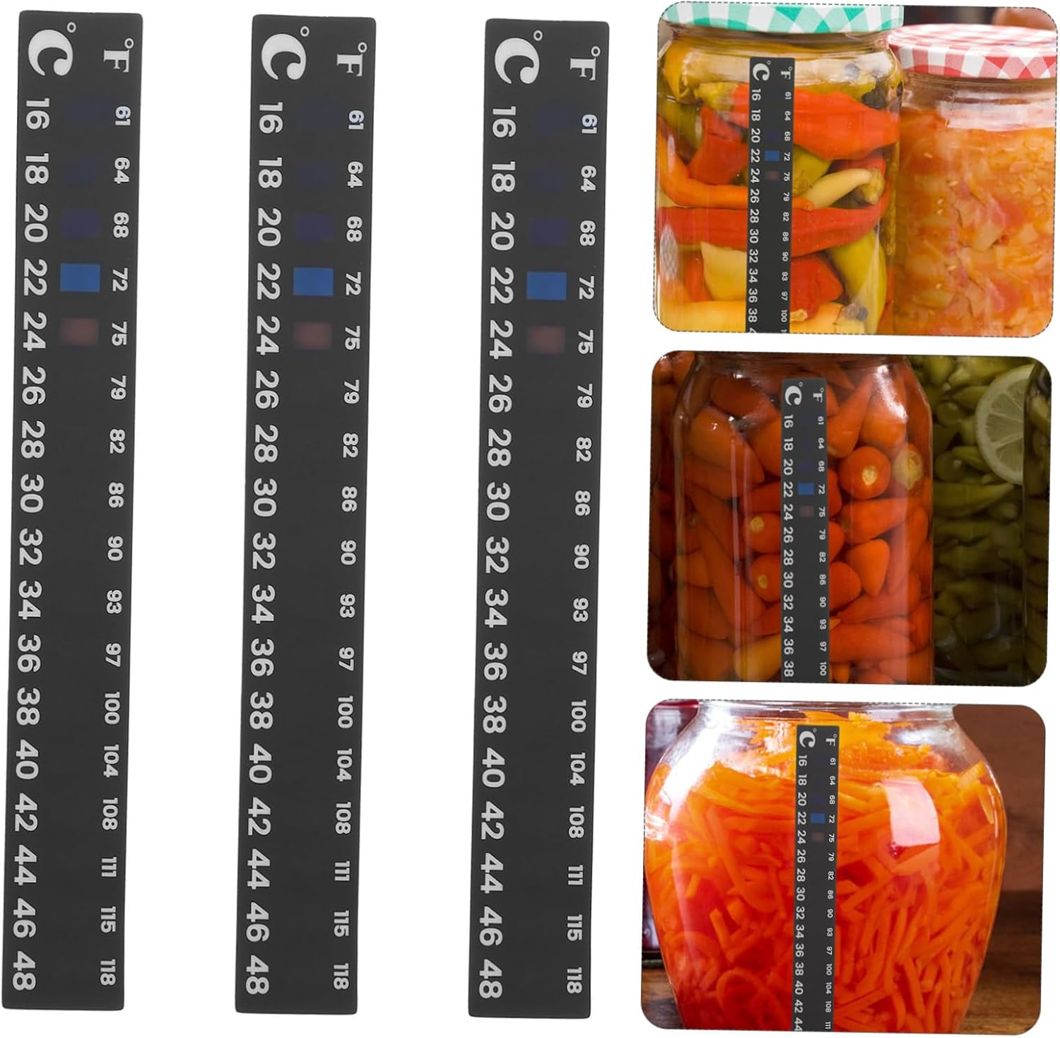 Thermometer Sticker Strips 3pcs for Brewing Fermentation, Oktoberfest Party