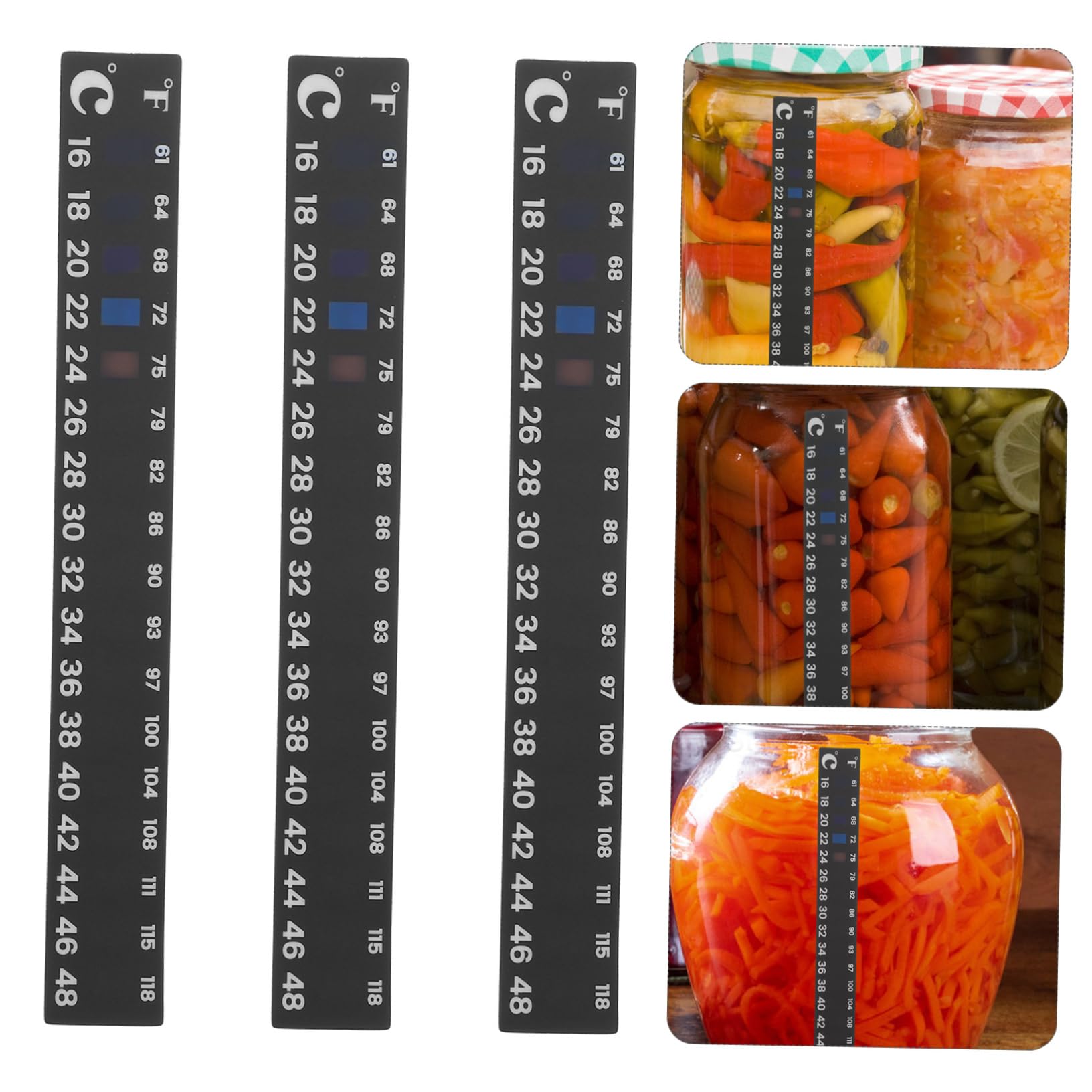 Mikinona 3pcs Brewing Thermometer Sticker Brew Heating Pad Heating Wrap Oven Temperature Strips Brewing Sticker Kit Fermenting on Thermometer Strip Heated Weighted Blanket Instant The Pet